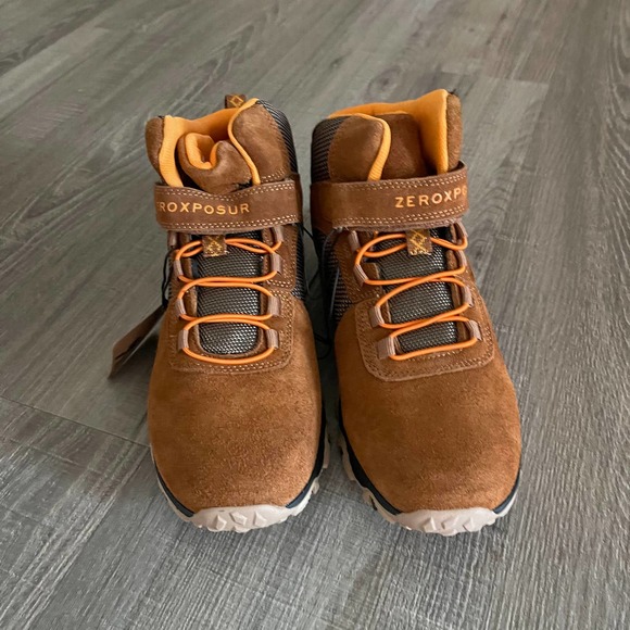 ZeroXposur Kids Mountain Genuine Leather Portland Hiker Hiking Boots Shoes - 6Y - Picture 3 of 8